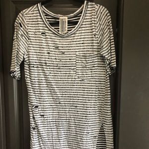 Striped free people tunic